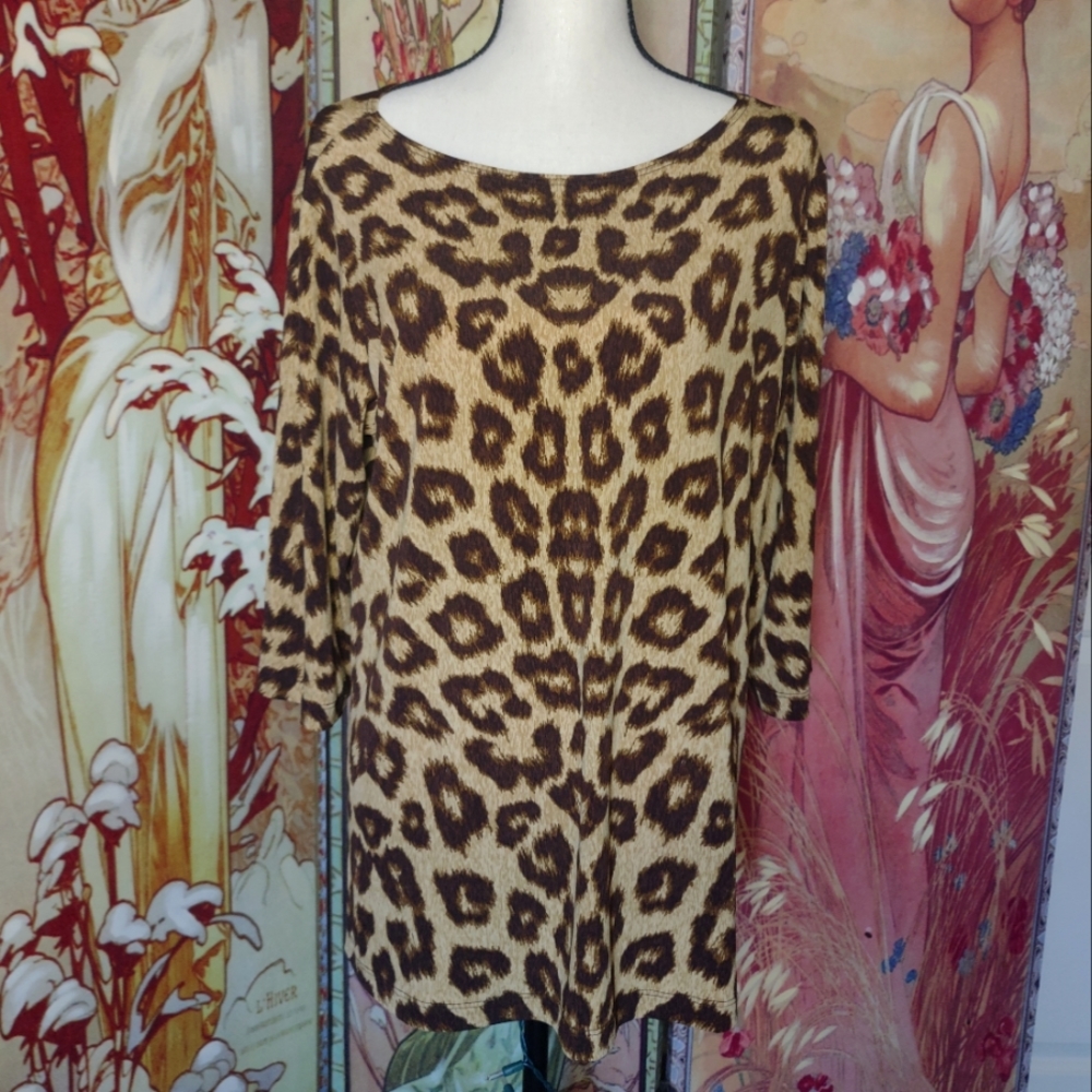XL Leopard Print Blouse